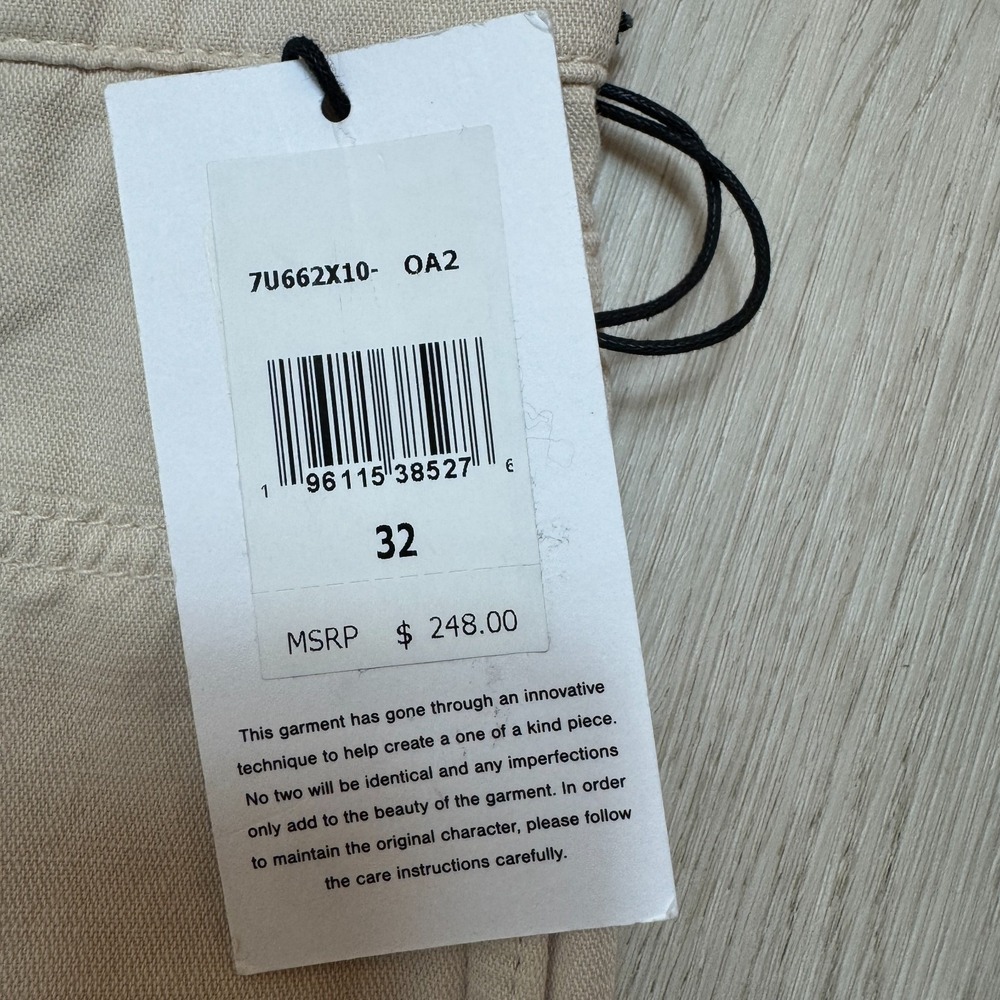 7 For All Mankind Lotta High Rise Wide Leg Jeans Womens 32 Oat Linen Blend $248 - Picture 5 of 6